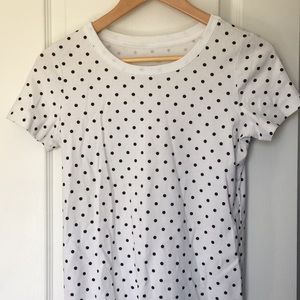 Lands end stretch polka dot Tshirt